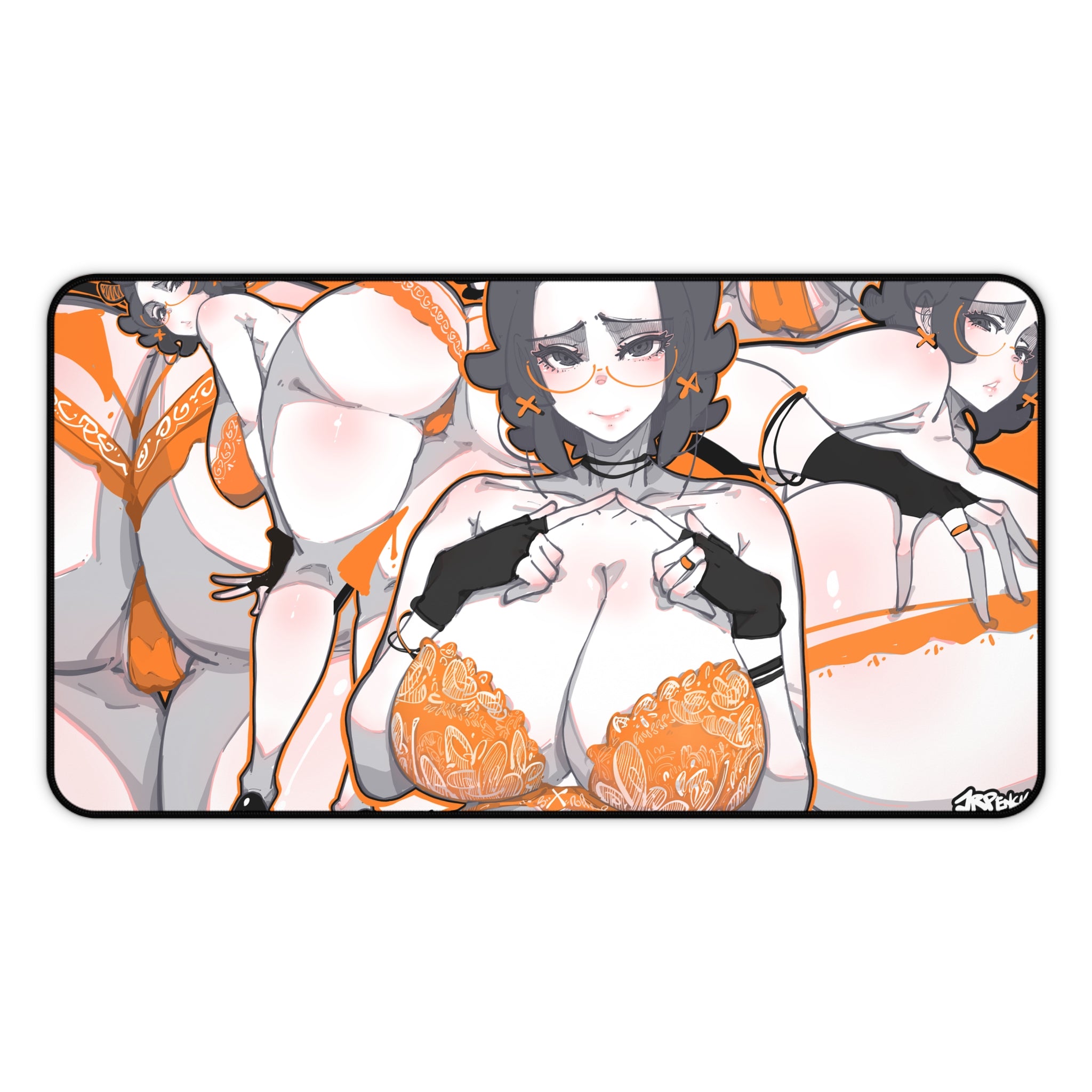 3104 - 橙壁纸 / orange wallpaper v2 Desk Mat