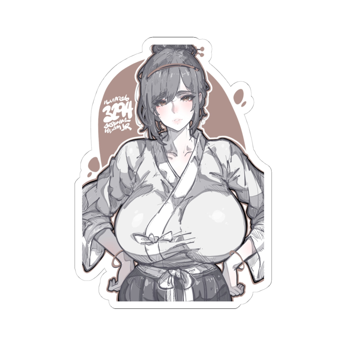 3294 - 褐 / brown v1 Stickers