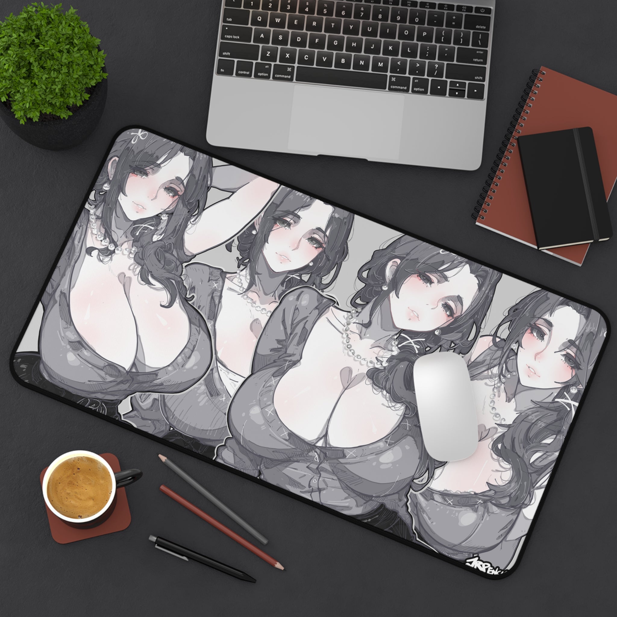 3293 - 灰 / grey wallpaper v1 Desk Mat