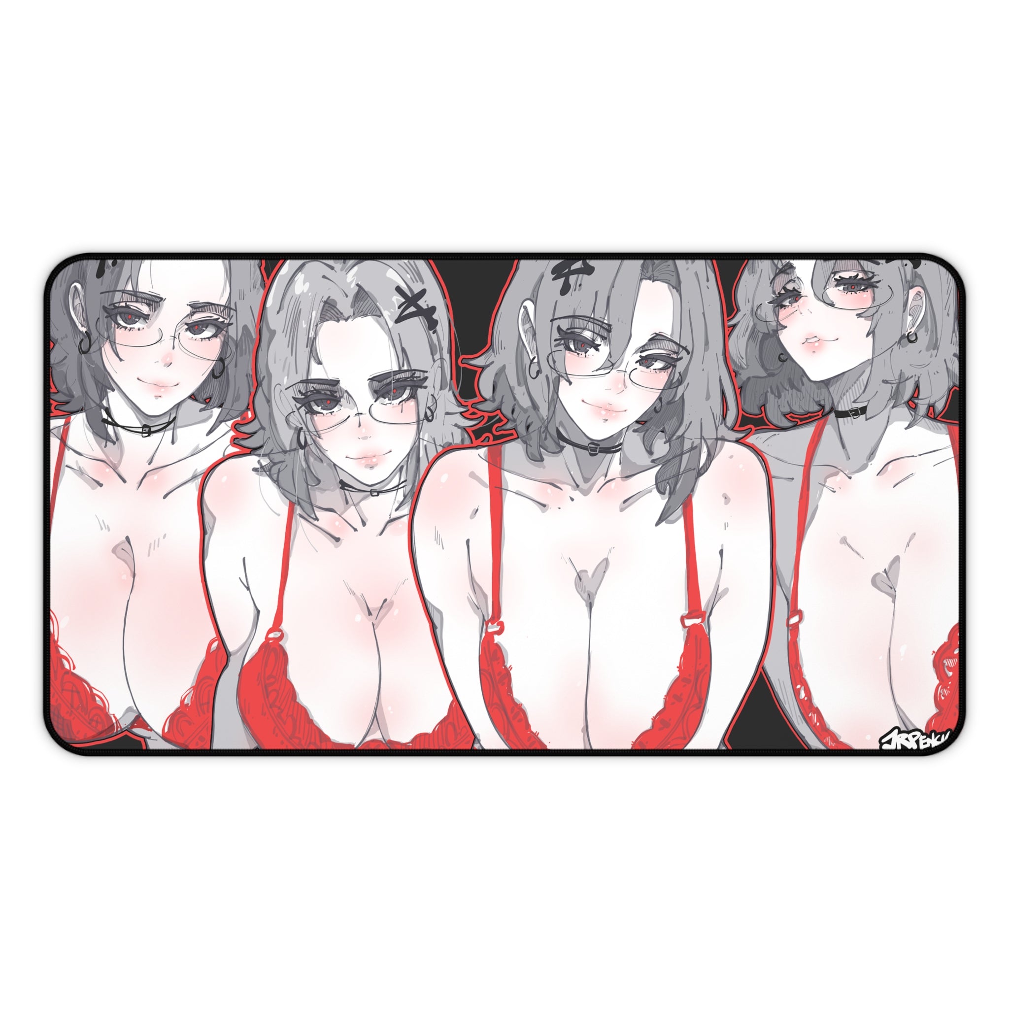 3257 - 红壁纸 / red wallpaper v2 Desk Mat