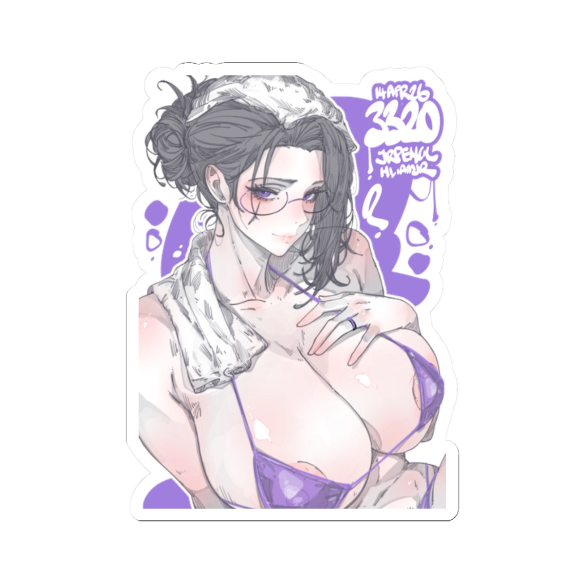 3320 - 紫/ purple v2 Stickers