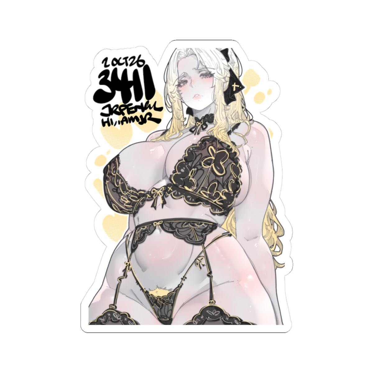 3411 - 黄 / Yellow v2 Stickers