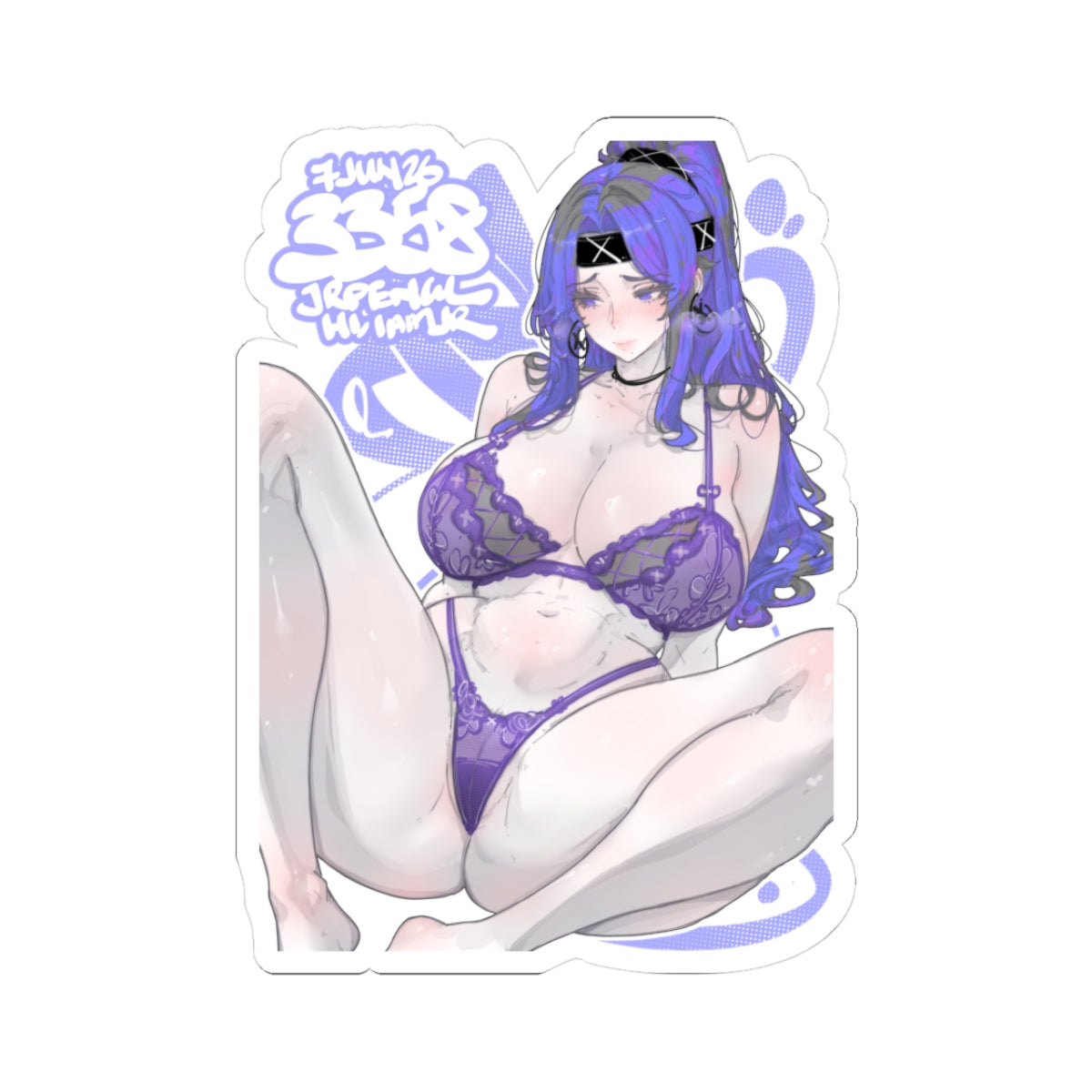 3358 - 紫 / purple v2 Stickers