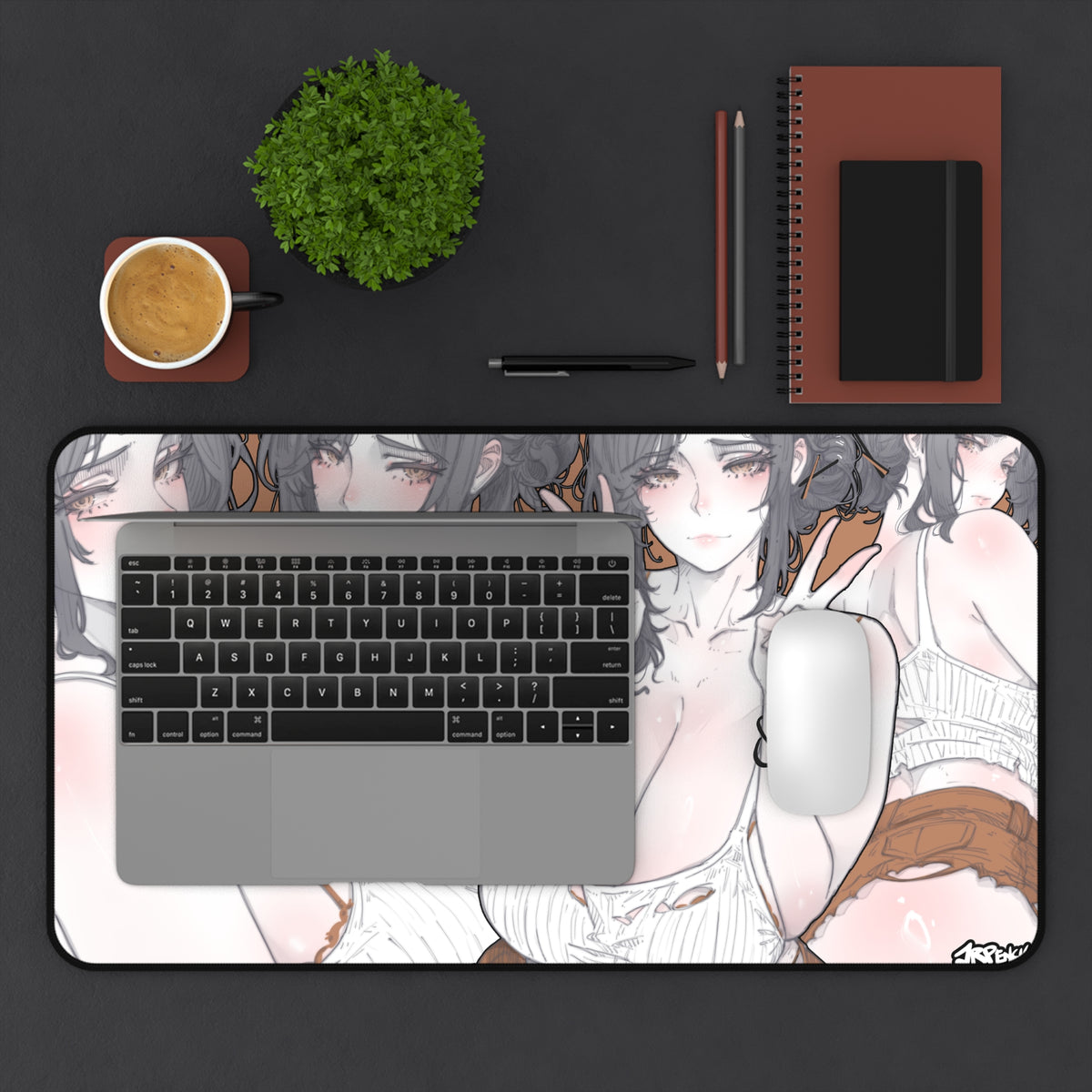 3405 - 褐壁纸 / Brown Wallpaper v1 Desk Mat