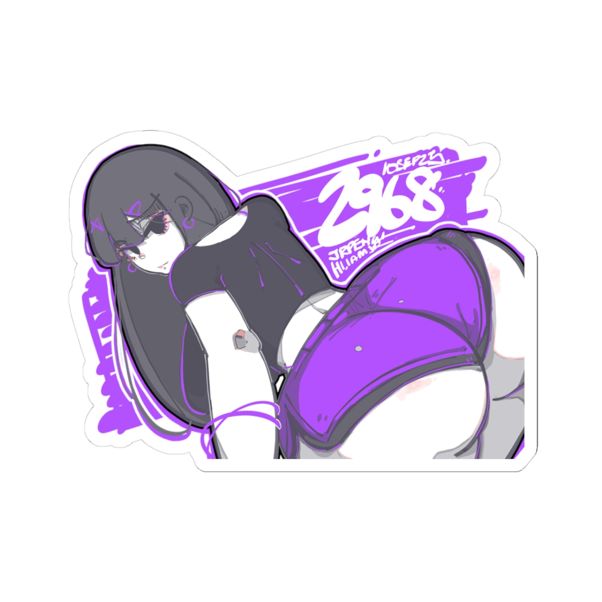 2968 - 紫 / purple Stickers