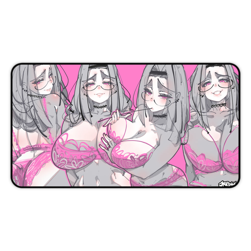 3187 - 粉壁纸 / pink wallpaper v2 Desk Mat