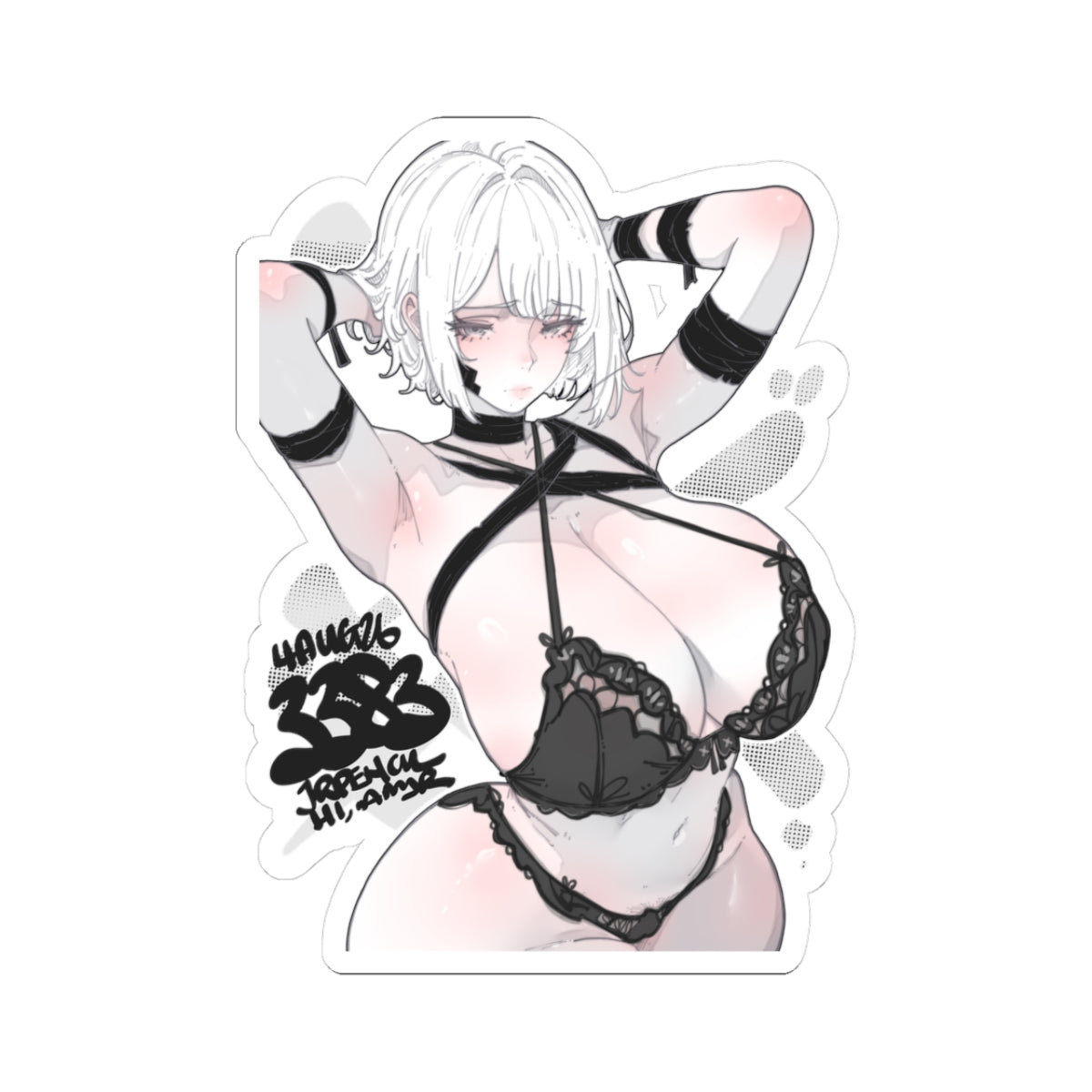 383 - 黑 / Black v2 Stickers