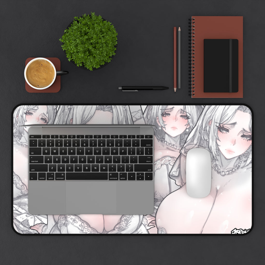 3365 - 白壁纸 / white wallpaper v1 Desk Mat