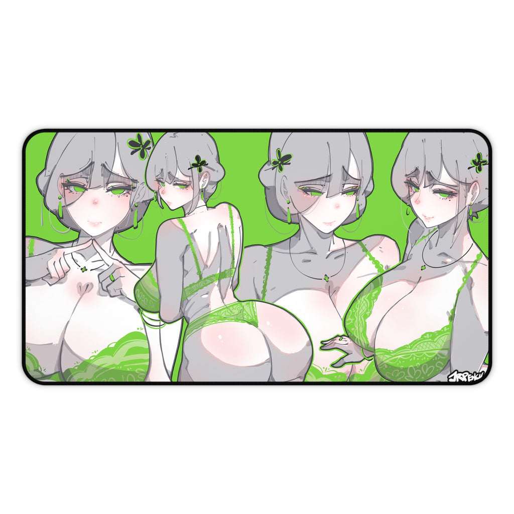 3159 - 绿壁纸 / green wallpaper v2 Desk Mat