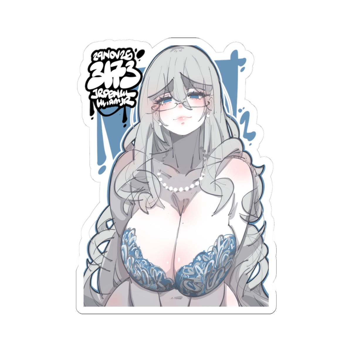 3173 - 蓝 / blue v2 Stickers