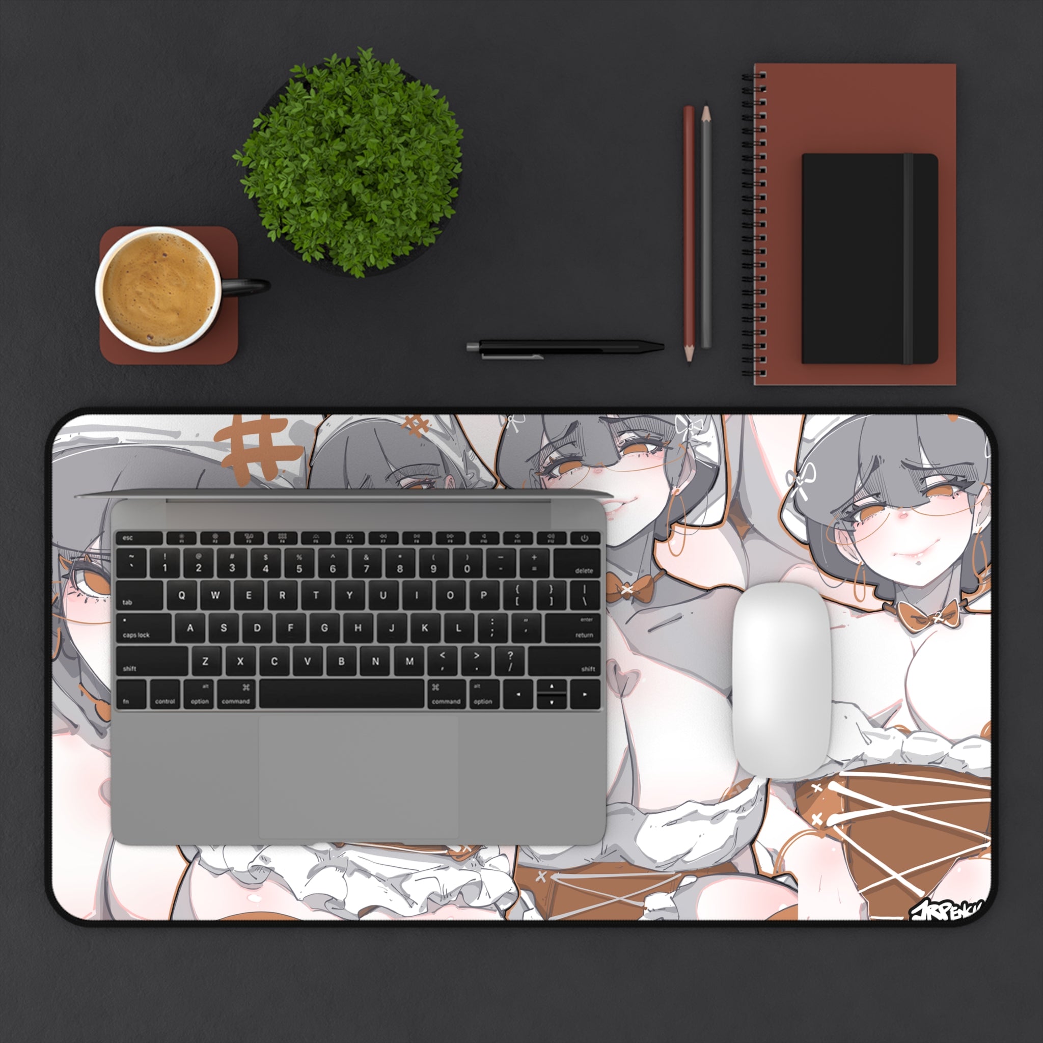 3147 - 褐壁纸 / brown v1 Desk Mat