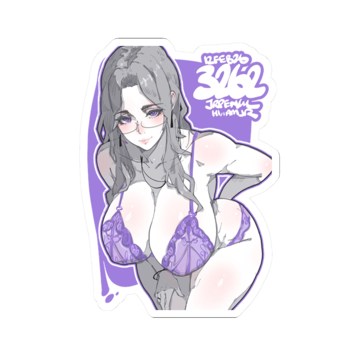 3262 - 紫 / purple v2 Stickers