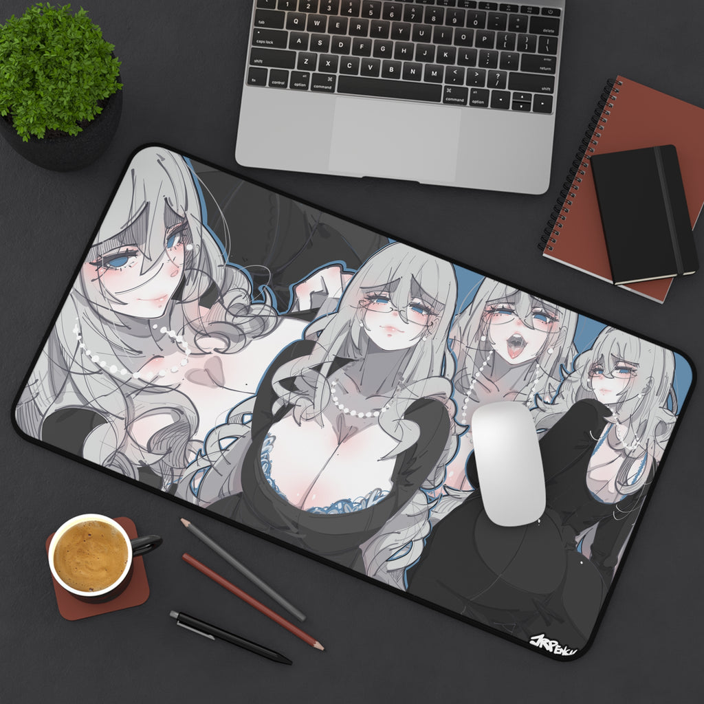 3180 - 蓝壁纸 / blue wallpaper v1 Desk Mat