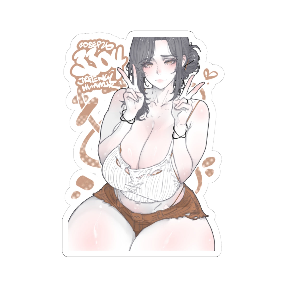 3404 - 褐 / Brown v1 Stickers