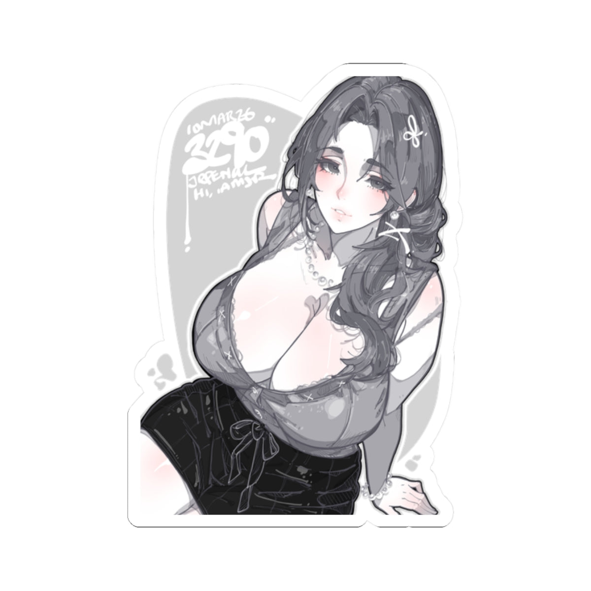 3290 - 灰 / grey v1 Stickers