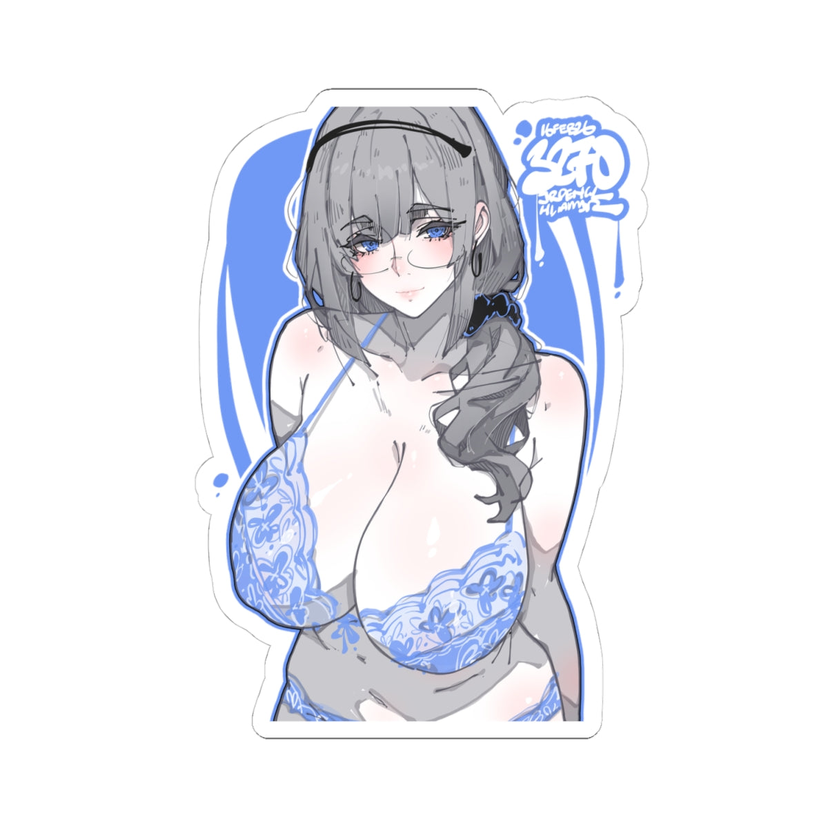 3270 - 蓝 / blue v2 Stickers