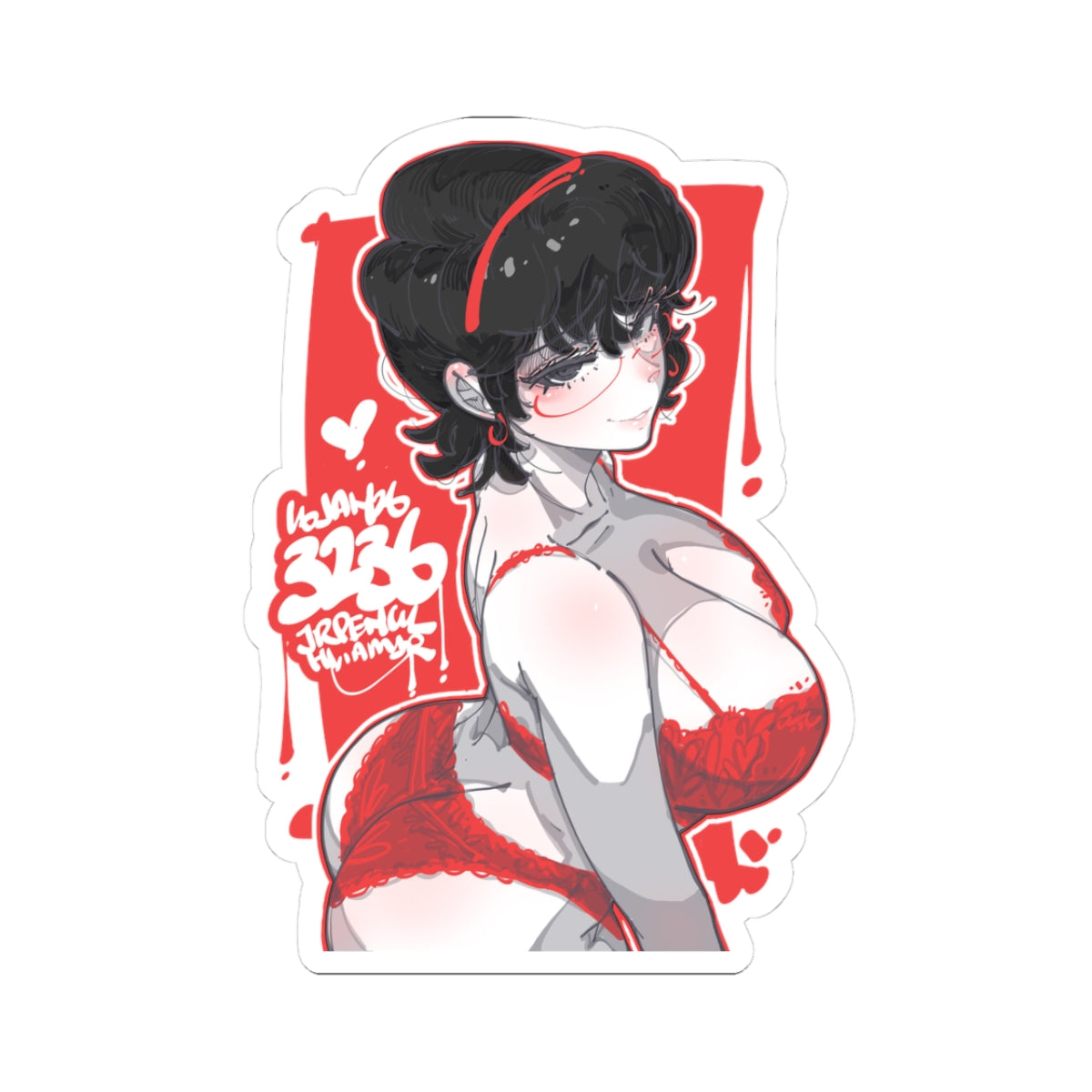 3236 - 红 / red v2 Stickers
