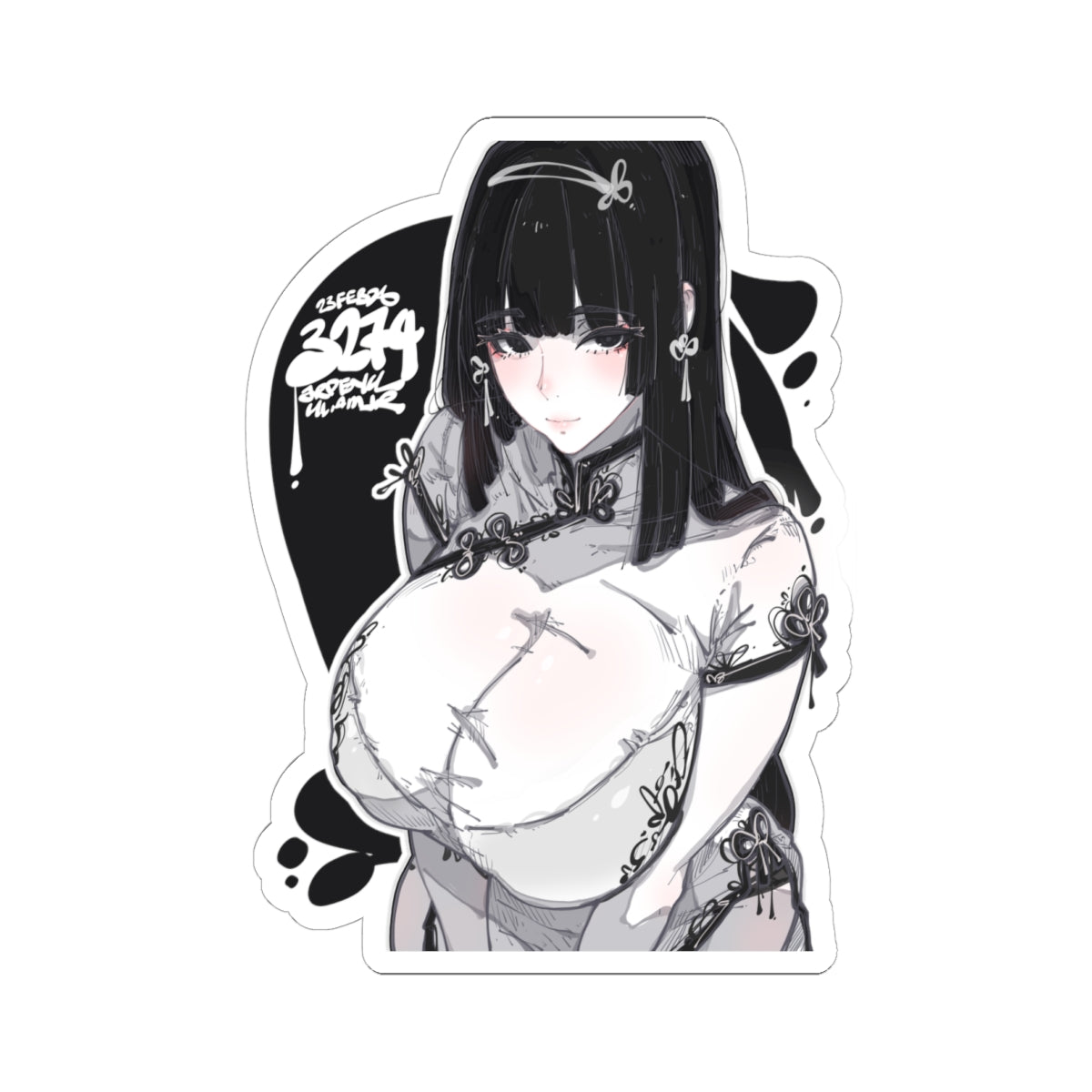 3274 - 黑 / black v1 Stickers