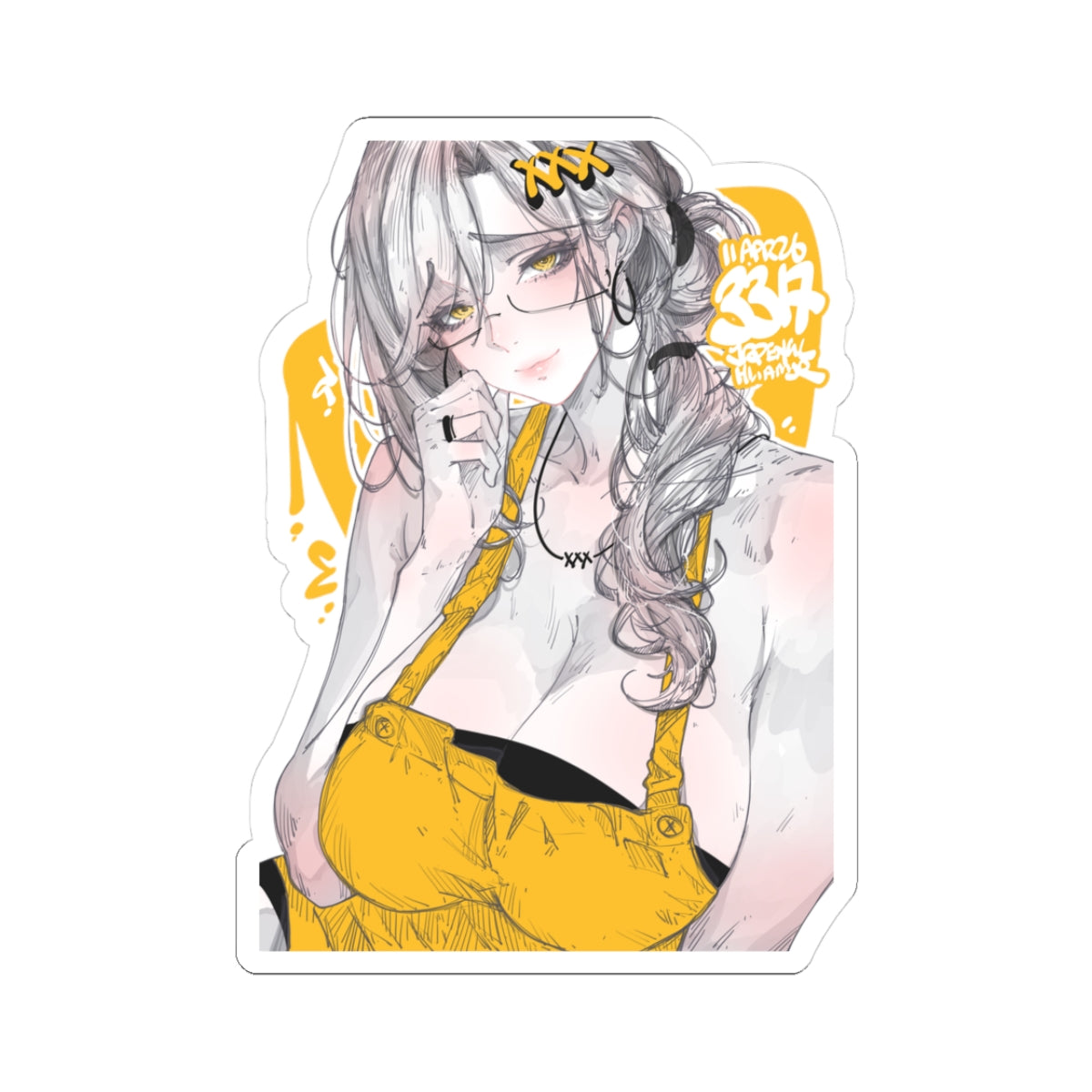 3317 - 黄 / yellow v1 Stickers