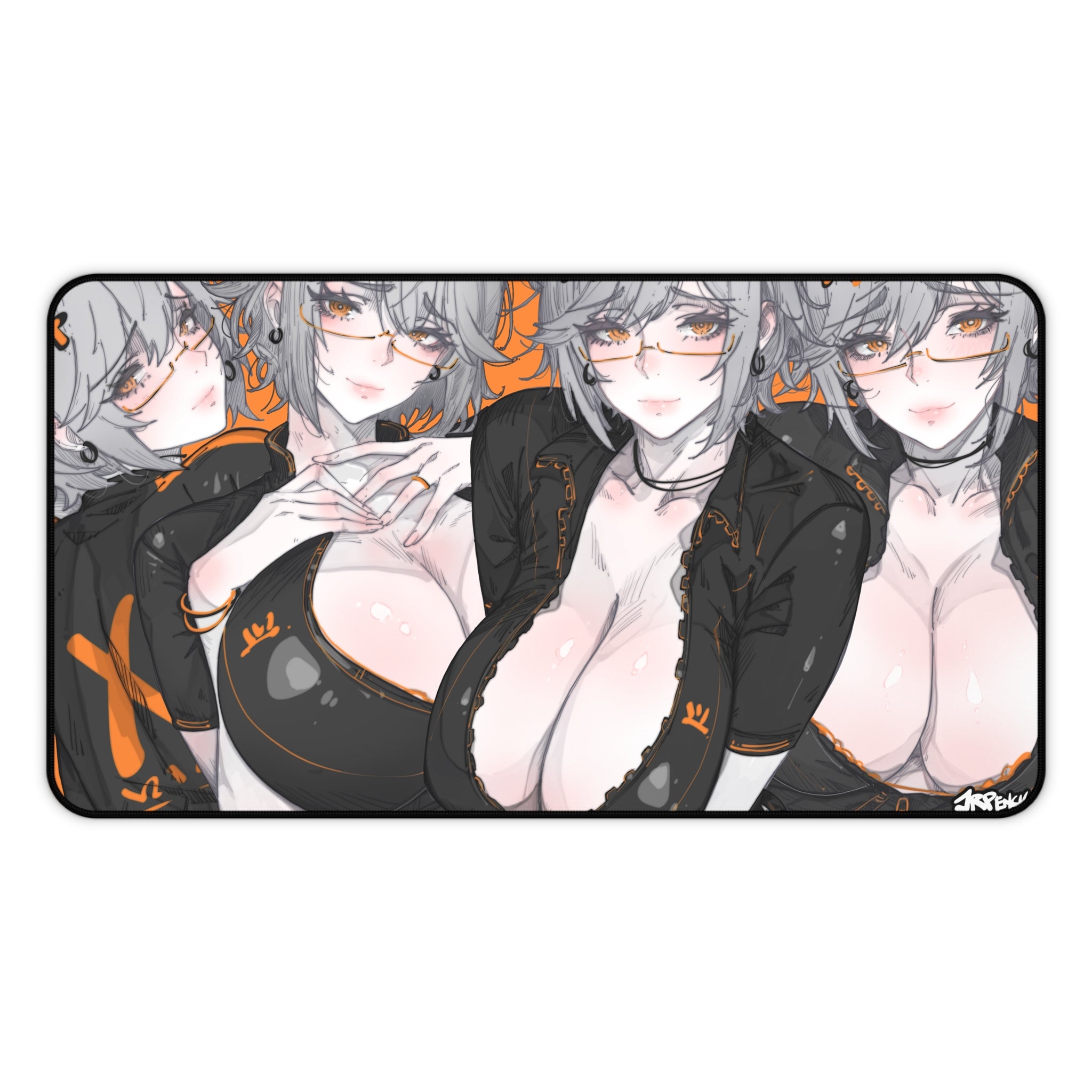 3330 - 橙壁纸 / orange wallpaper v1 Desk Mat