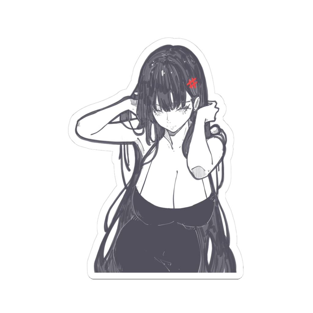 2887 - 红发夹 / red hair clip Stickers