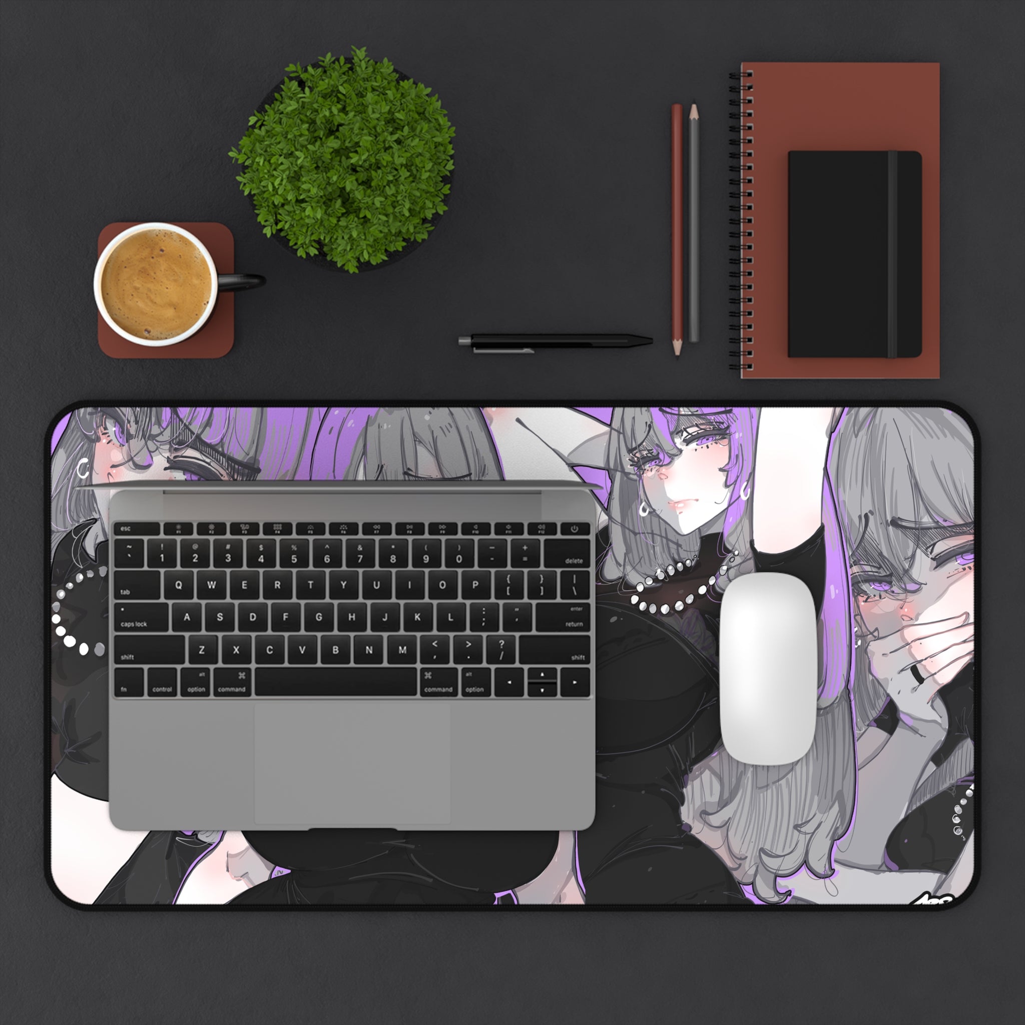 3234 - 紫壁纸 / purple wallpaper v1 Desk Mat