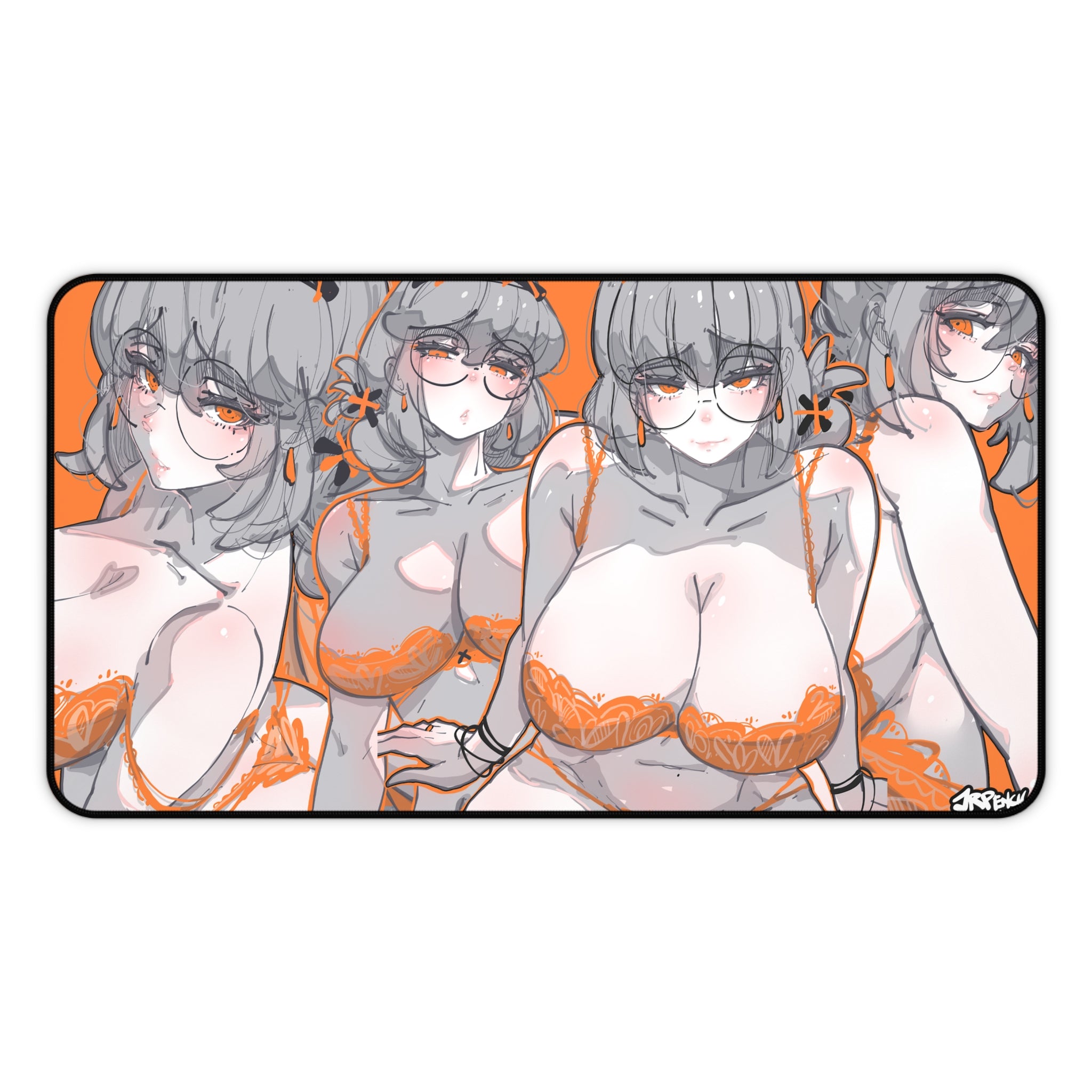 3201 - 橙壁纸 / orange wallpaper v2 Desk Mat
