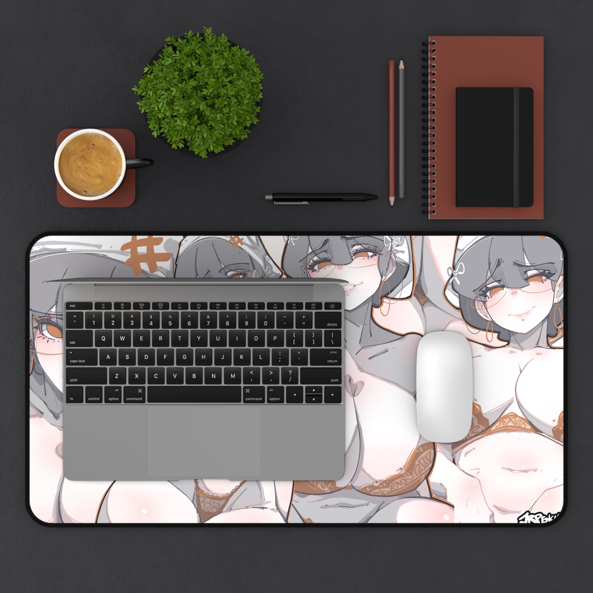 3147 - 褐壁纸 / brown v2 Desk Mat