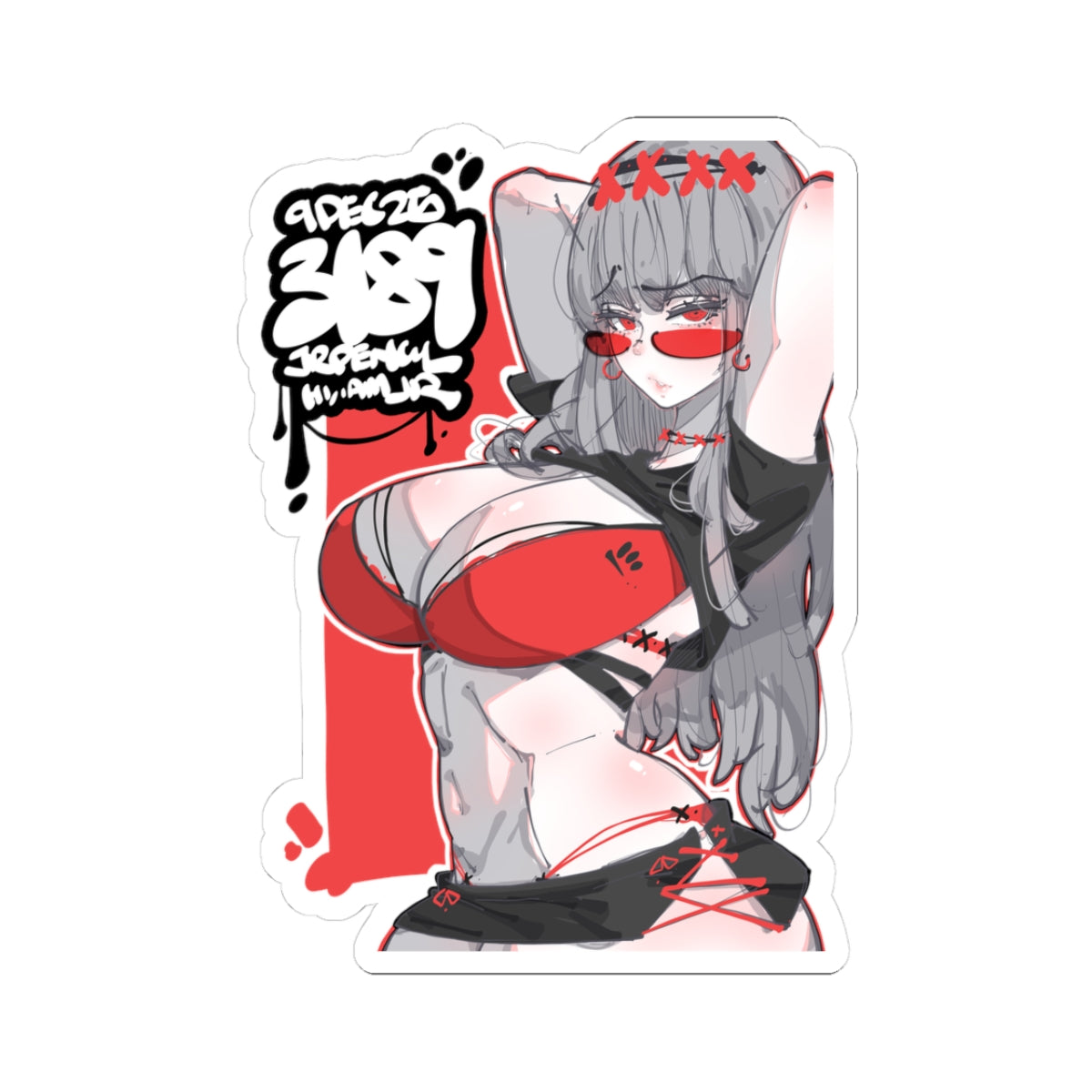 3189 - 红 / red v1 Stickers