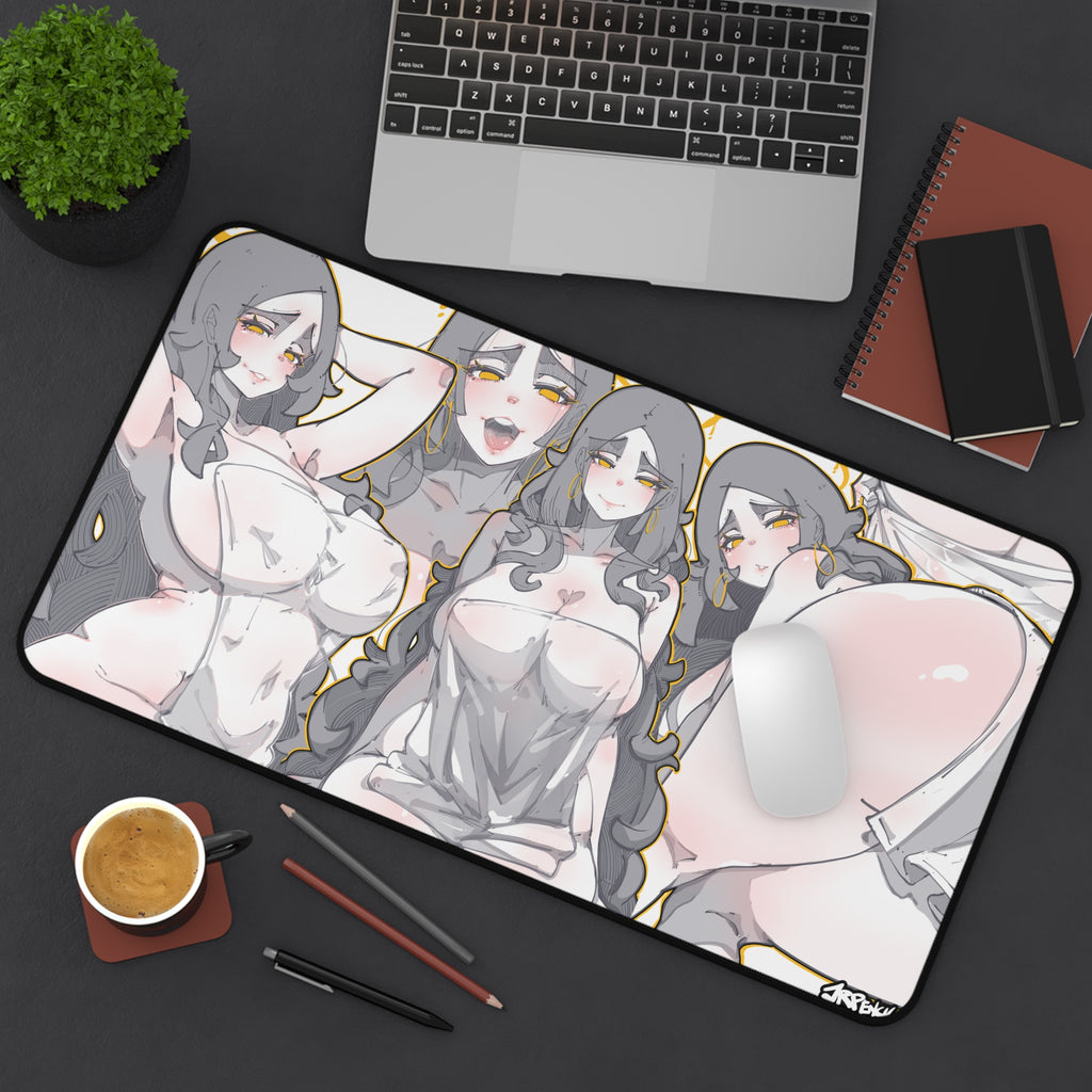3131 - 黄壁纸 / yellow wallpaper v1 Desk Mat