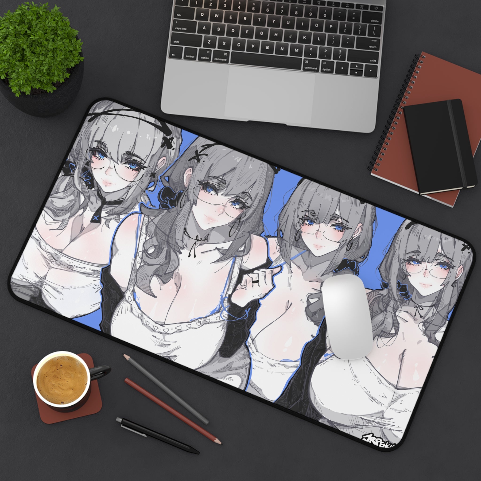 3273 - 蓝壁纸 / blue wallpaper v1 Desk Mat