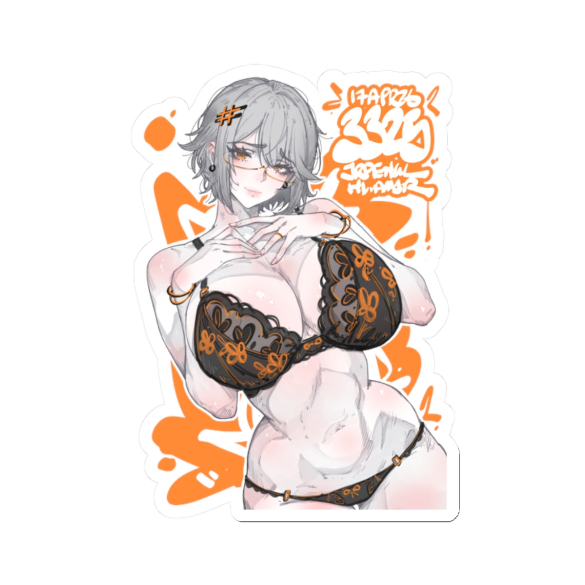 3325 - 橙/ orange v2 Stickers