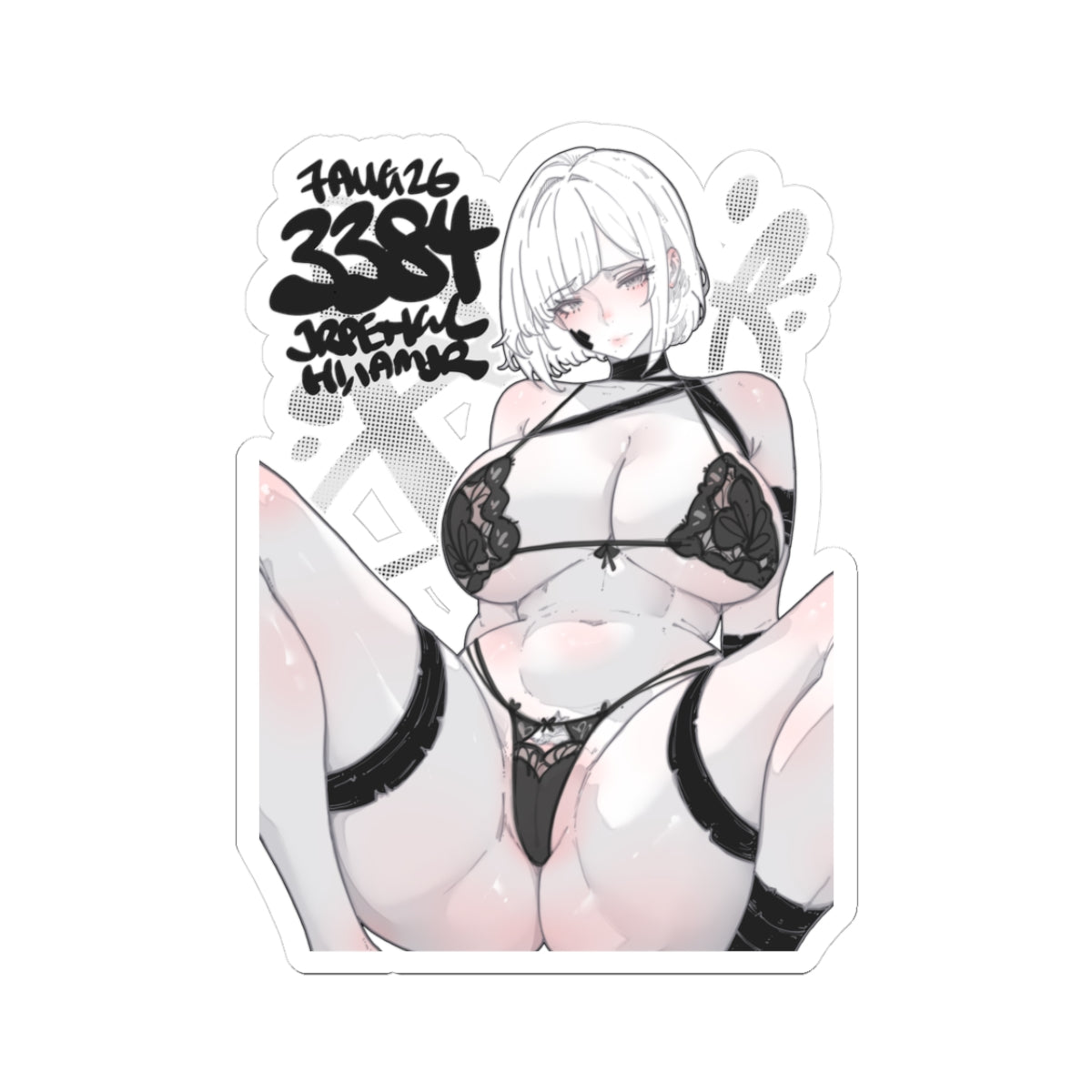 3384 - 黑 / Black v2 Stickers