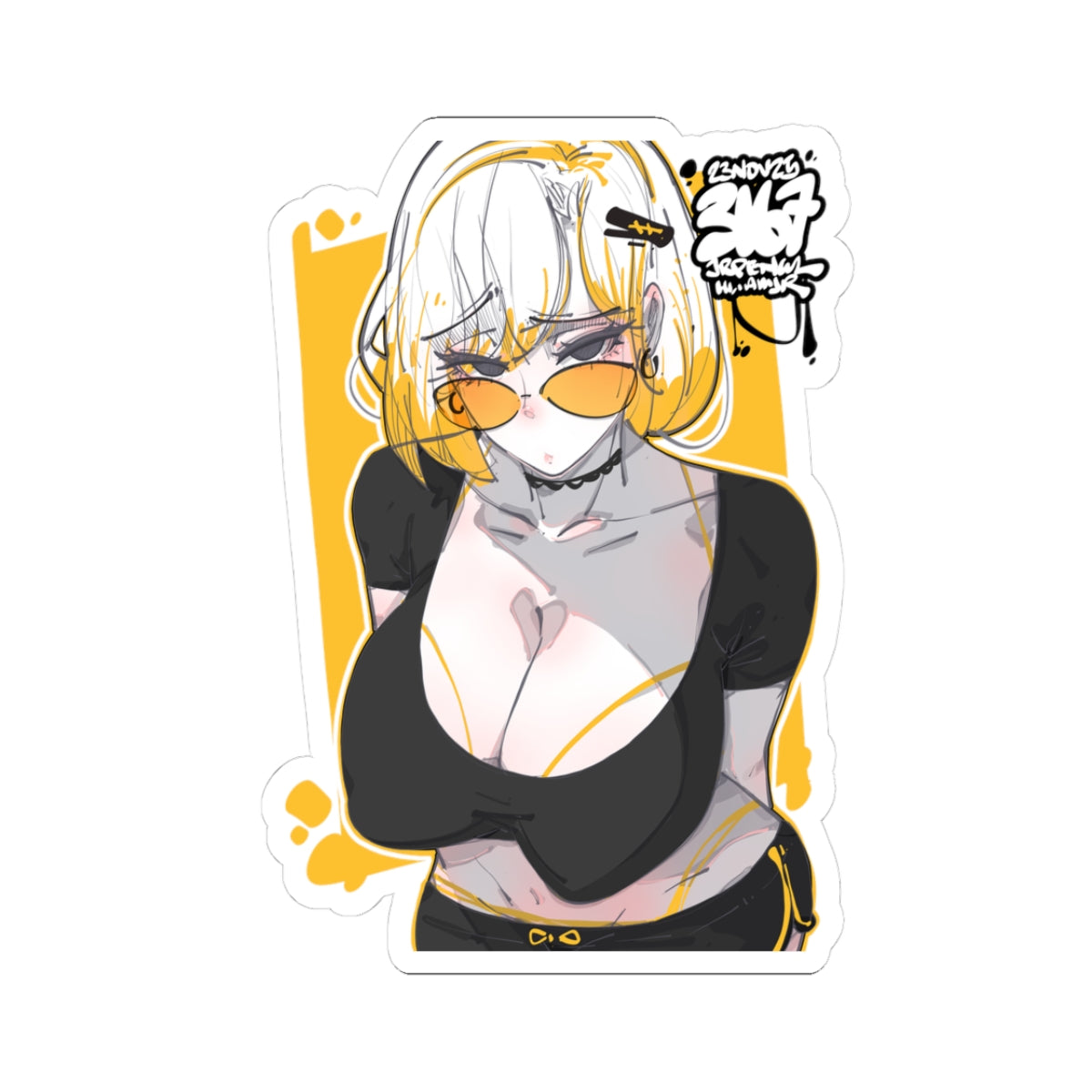 3167 - 黄 / yellow v1 Stickers
