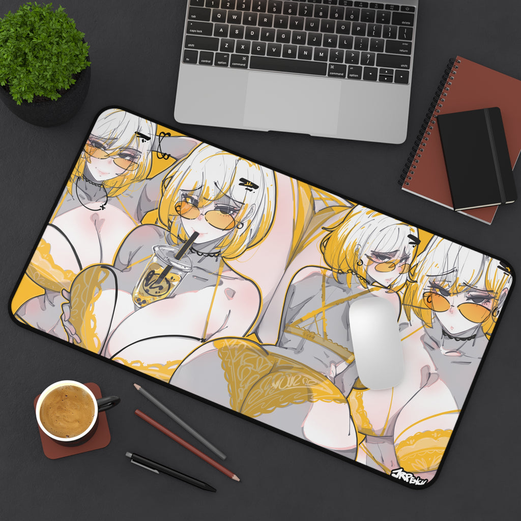 3172 - 黄壁纸 / yellow wallpaper v2 Desk Mat
