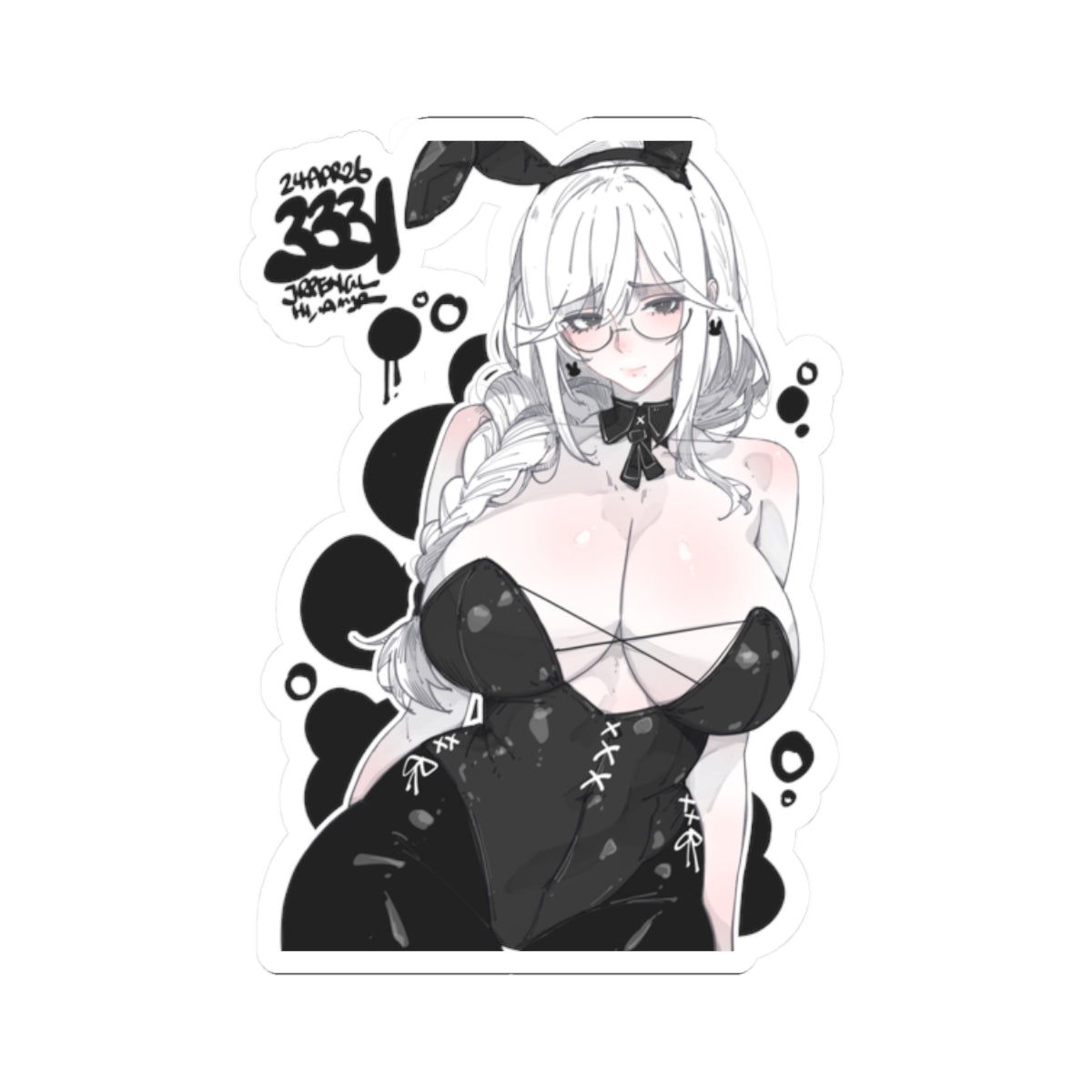 3331 - 黑 / black v1 Stickers