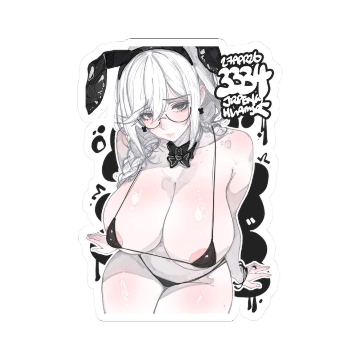3334 - 黑 / black v2 Stickers
