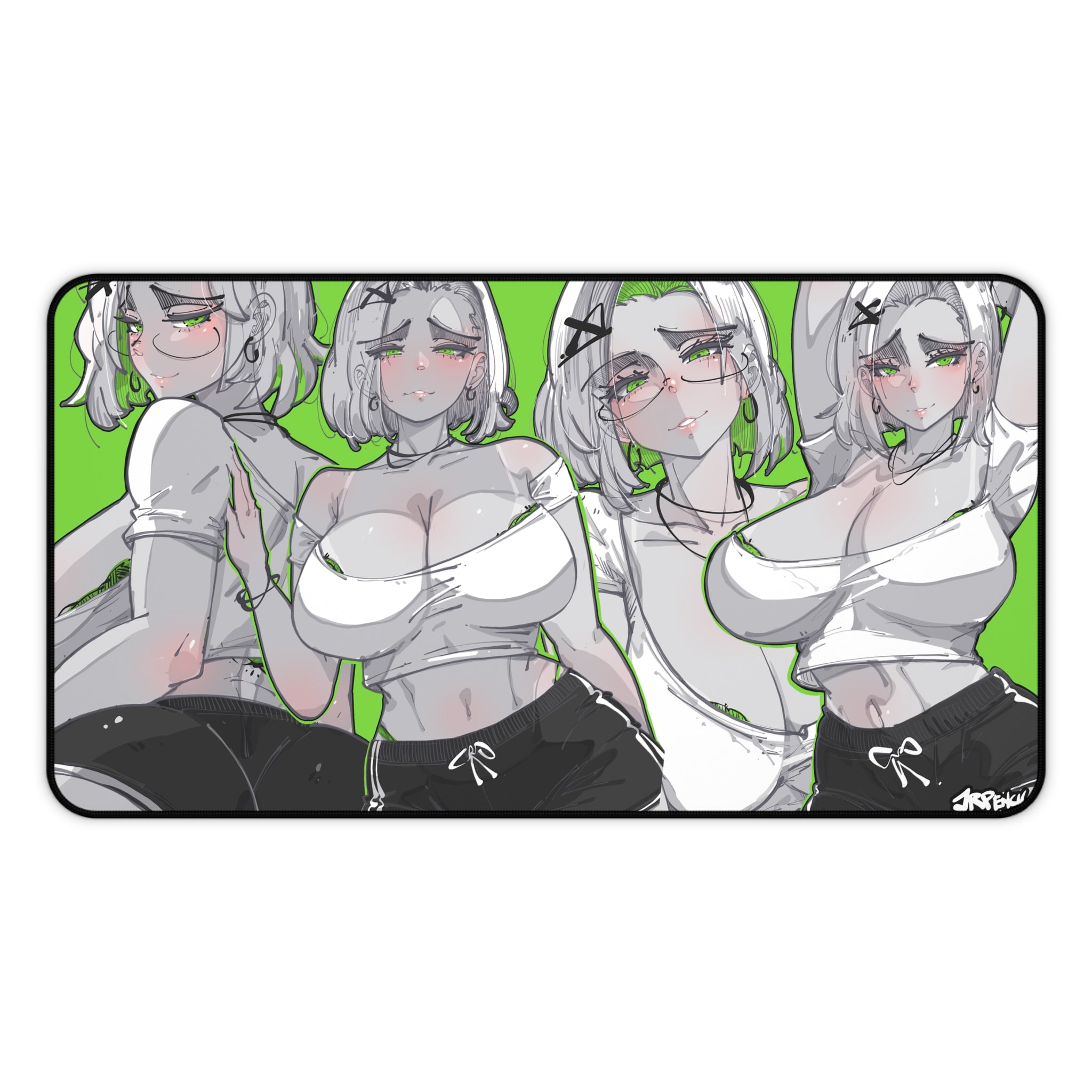 3246 - 绿壁纸 / green wallpaper v1 Desk Mat