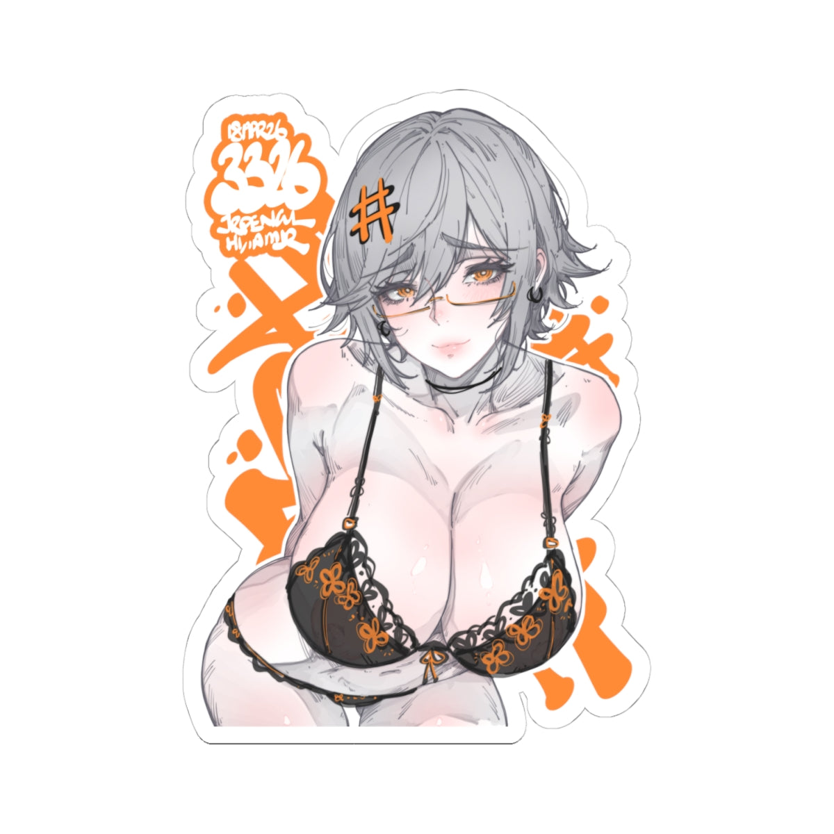 3326 - 橙/ orange v2 Stickers