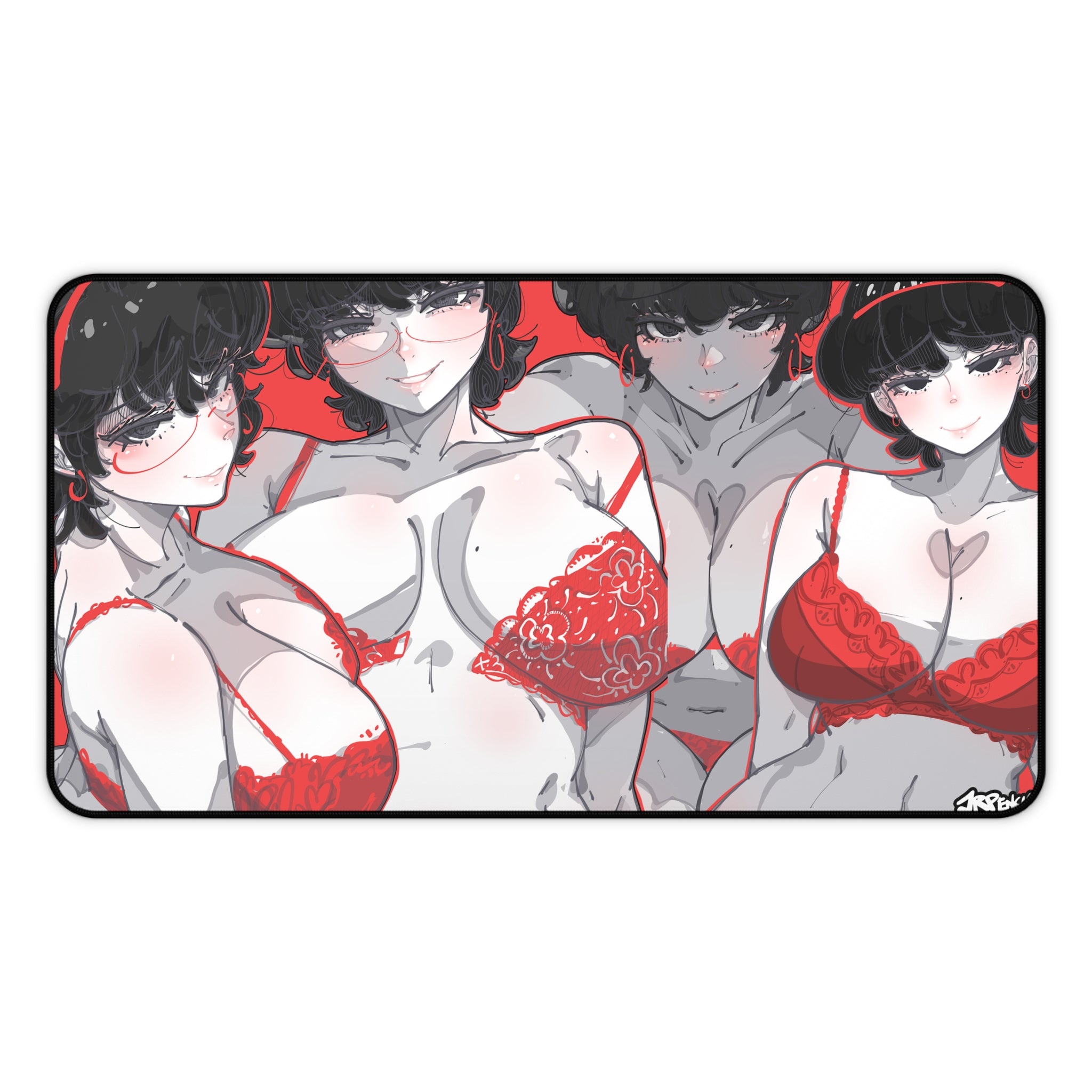 3240 - 红壁纸 / red wallpaper v2 Desk Mat