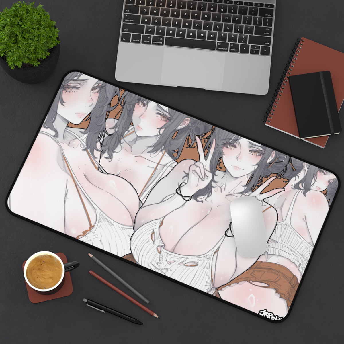 3405 - 褐壁纸 / Brown Wallpaper v1 Desk Mat