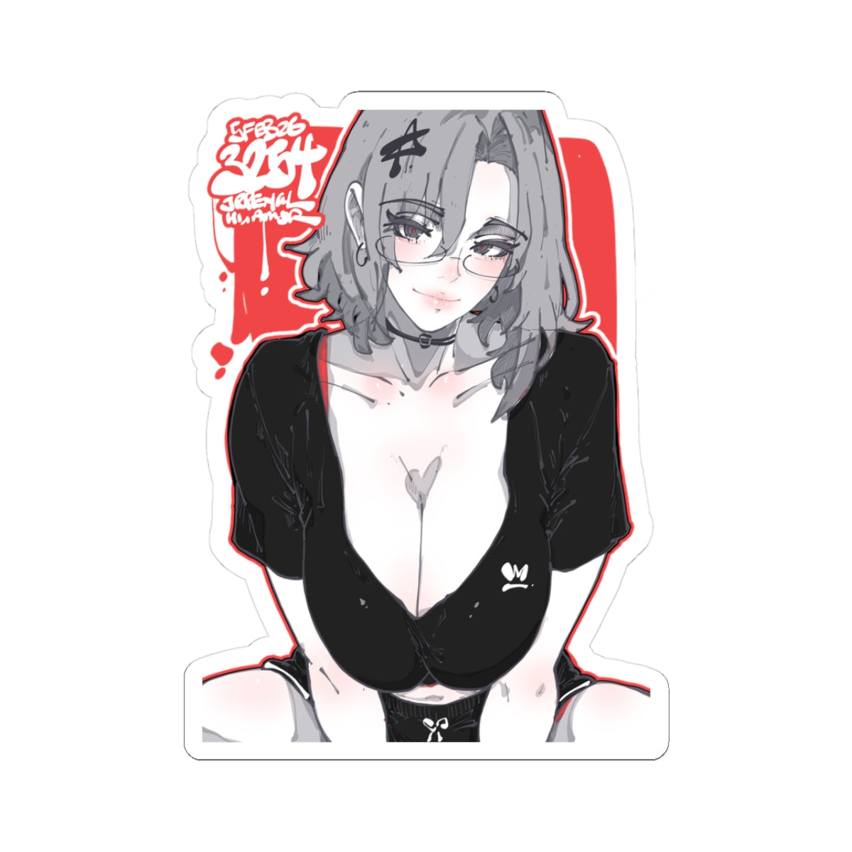3254 - 红 / red v1 Stickers