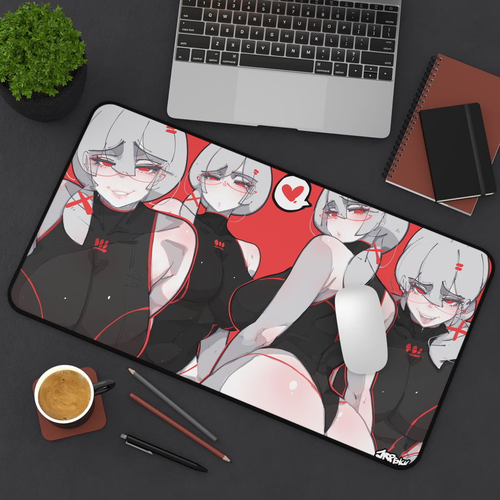 3154 - 红壁纸 / red wallpaper v1 Desk Mat