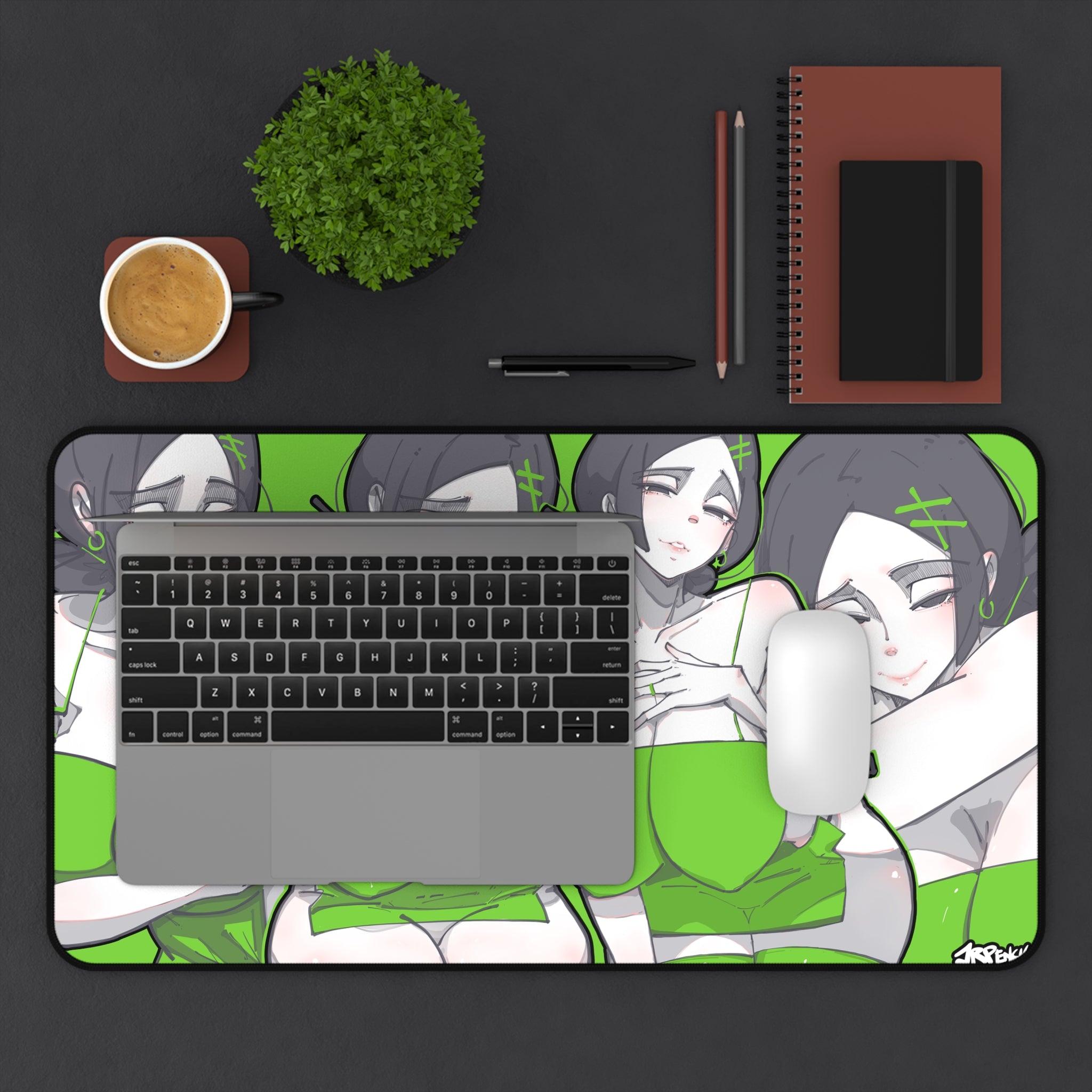 3099 - 绿壁纸 / green wallpaper v2 Desk Mat