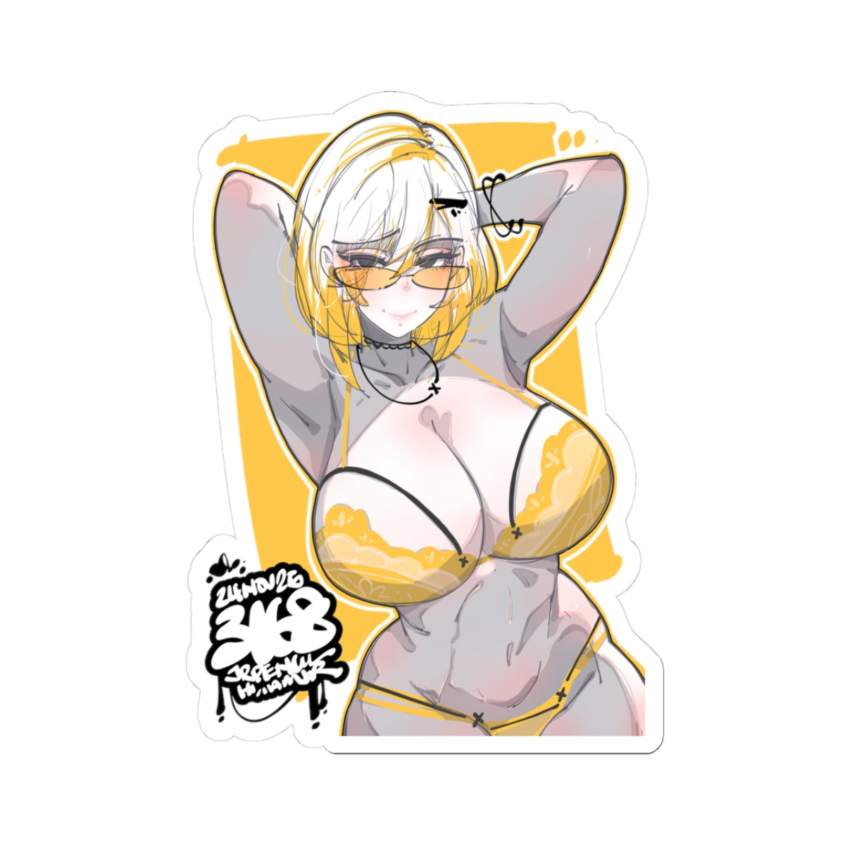 3168 - 黄 / yellow v2 Stickers