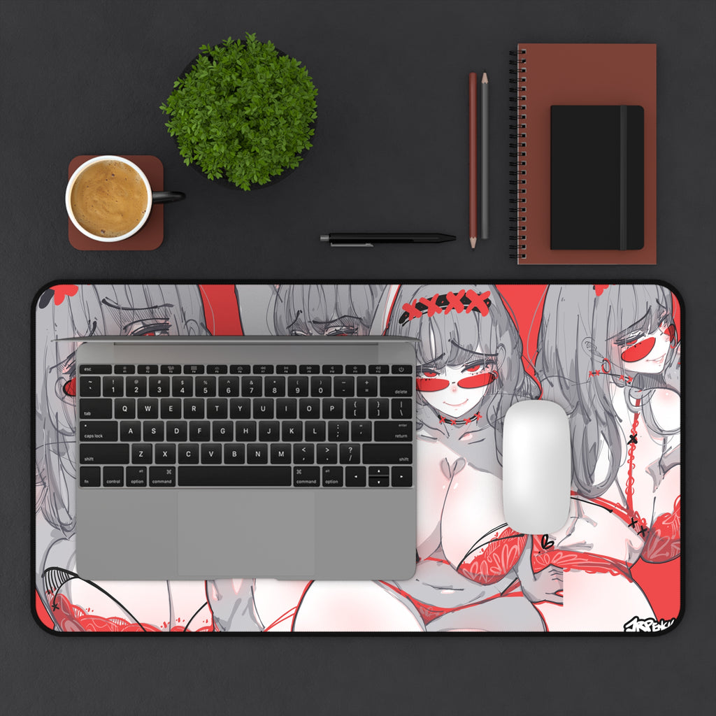 3194 - 红壁纸 / red wallpaper v2 Desk Mat