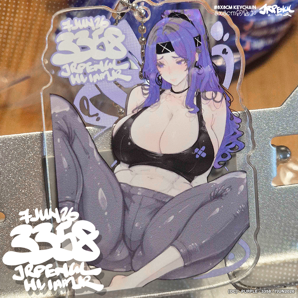 3358 - 紫 / purple Keychains