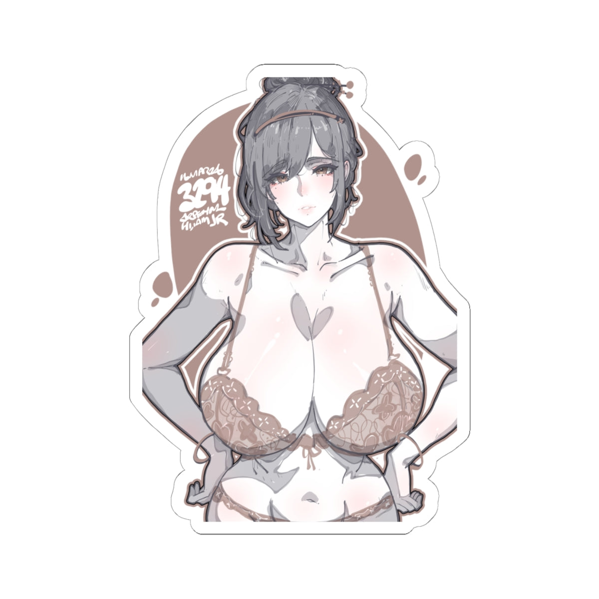 3294 - 褐 / brown v2 Stickers