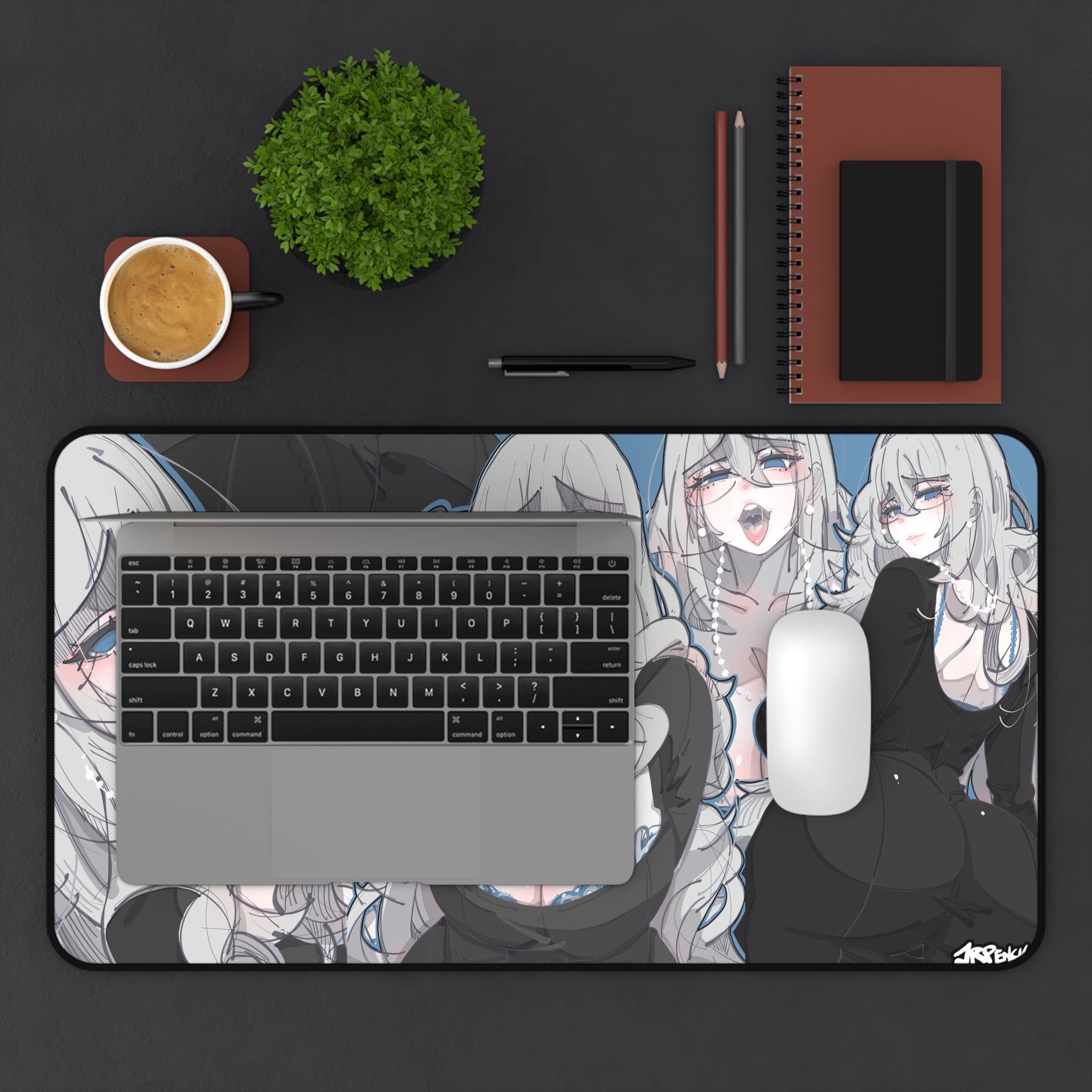 3180 - 蓝壁纸 / blue wallpaper v1 Desk Mat