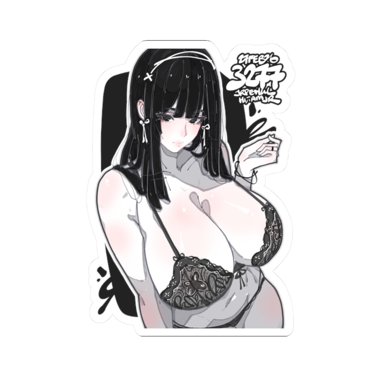 3277 - 黑 / black v2 Stickers